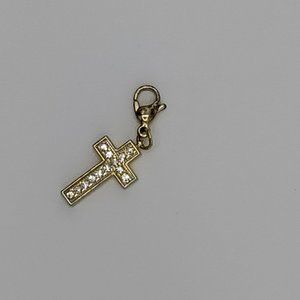 Origami Owl Gold & Crystal Cross Dangle